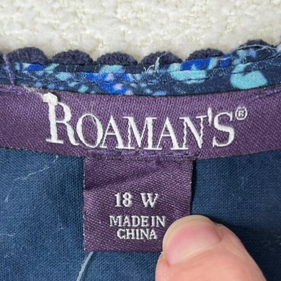 Roamans Womens Angel Chiffon Blouse Plus Size 18W New without Tags - Picture 2 of 7